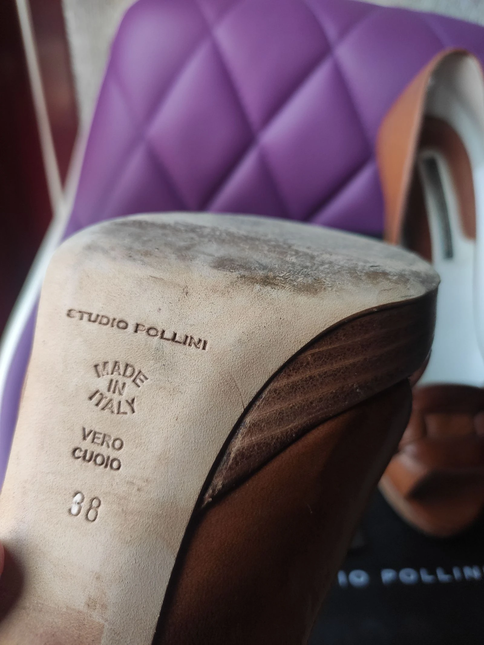 Italian Pollini leather peep toes – photo 19